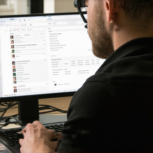 SEO specialist analyzing citation and local SEO data on computer