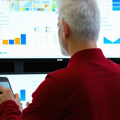 Business owner analyzing local citation performance on digital dashboard.