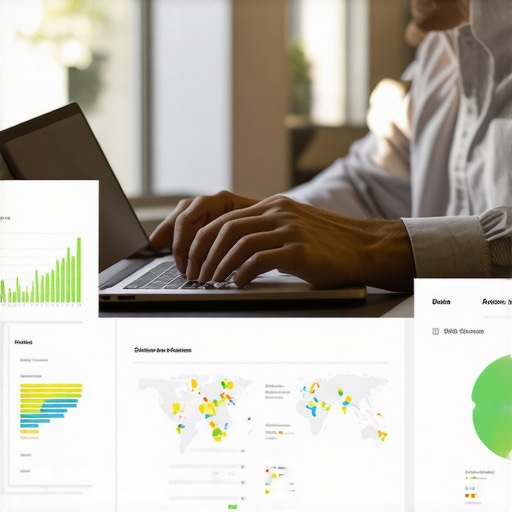 Person reviewing local SEO citation data and maps trust metrics on a laptop.