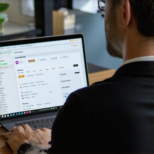 Business owner analyzing citation data on a laptop for local SEO improvements