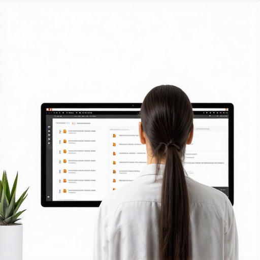 Person reviewing and updating local business citations on a computer.