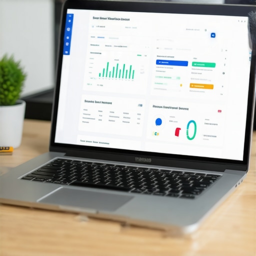Laptop screen showing local citation audit and management tools.