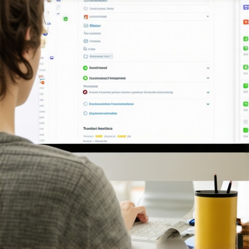 Person analyzing local business citations on a computer for SEO improvements.