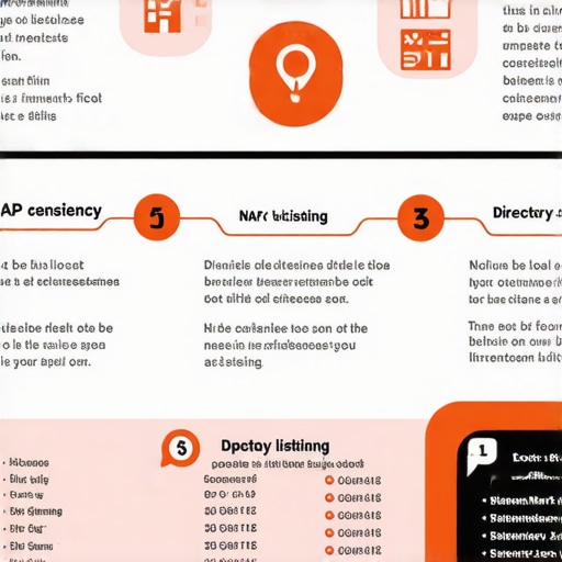 Diagram illustrating steps to improve local citations and backlinks for better SEO.