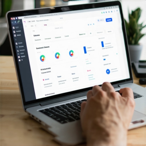 A professional monitoring citation health and rankings on a laptop