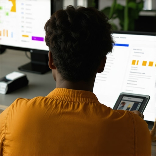 Person working on local SEO listings on laptop and smartphone