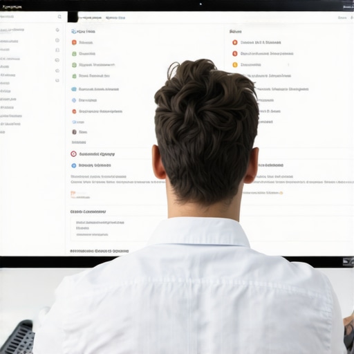 A person reviewing online business listings on a laptop, checking for NAP accuracy and consistency.