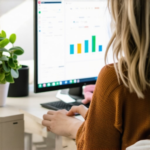 A hands-on gear for local SEO management with various software tools displayed on screen