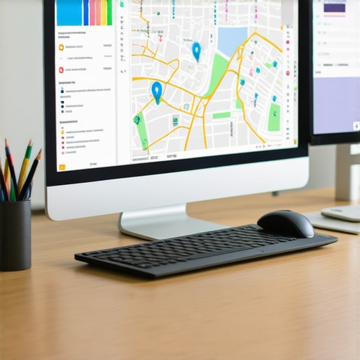 Expert analyzing local citations on a computer to improve map trust rankings
