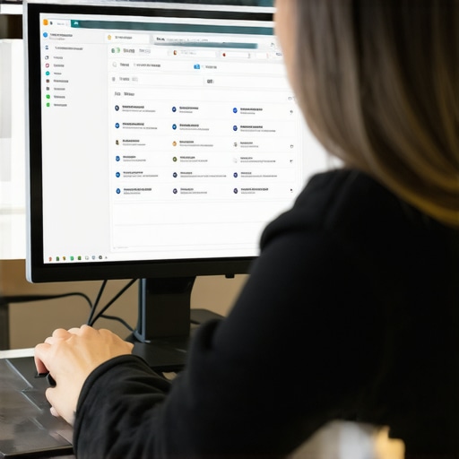 Person reviewing business citations on a laptop