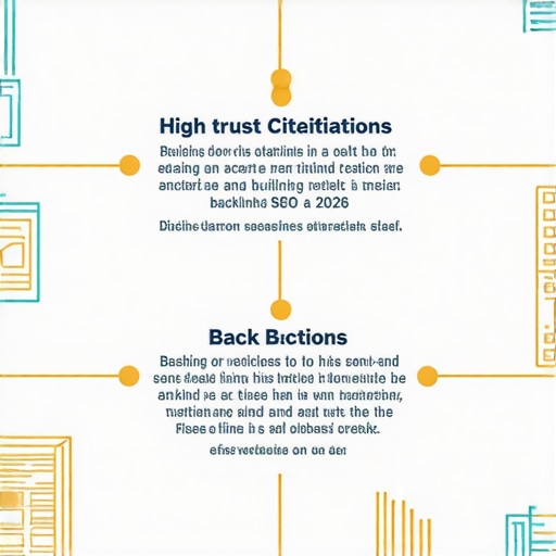 Diagram illustrating the sequential steps to enhance local map trust through citations and backlinks.