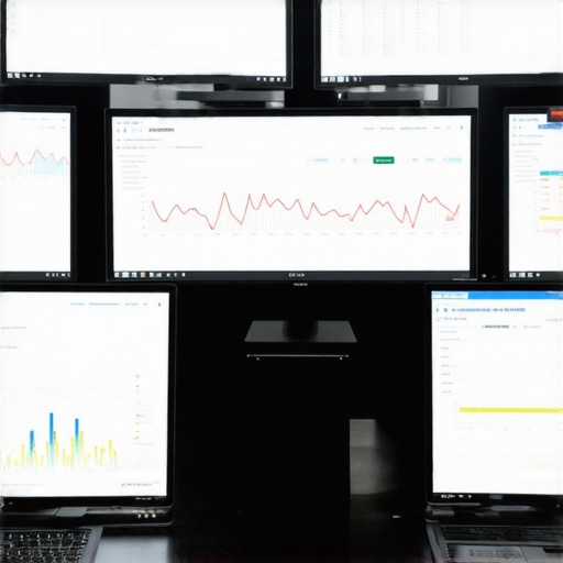 A workspace showing SEO and citation management tools open on computer screens.