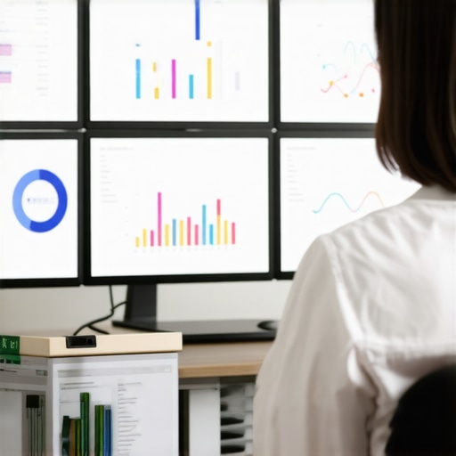 A digital marketer reviewing citation data on computer screens to maintain local SEO rankings