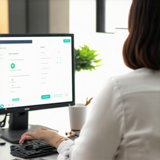 Person using citation management software to maintain local listings