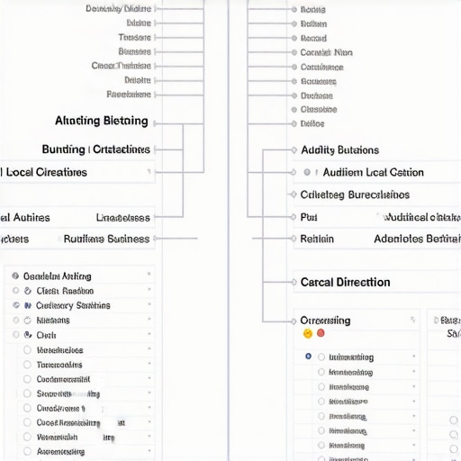 Diagram illustrating the process of auditing and correcting local citations for SEO